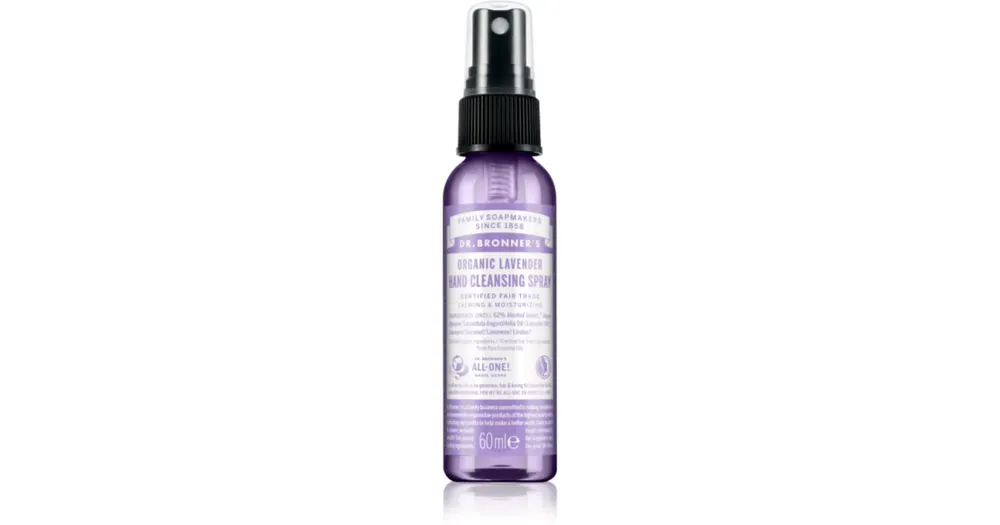 Rendeld meg most Dr. Bronner’sLavender öblítés nélküli tisztító spray kézre