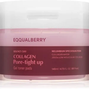 Expressz kézbesítés EQQUALBERRYCollagen Pore-Tight Up Gel Toner Pads tonizáló párnák a pórusok összehúzására