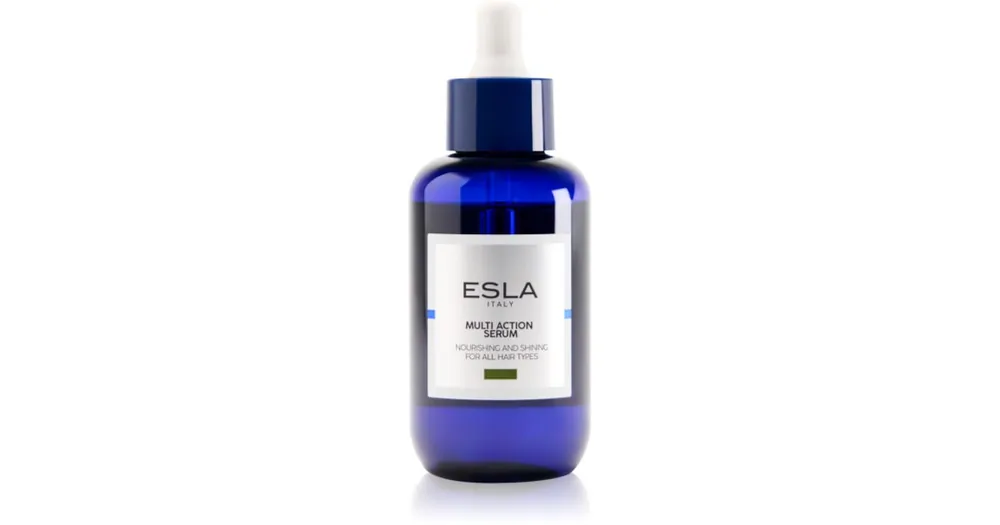 Árcsökkenés ESLA ITALYMulti Action Serum multifunkcionális hajápoló a fénylő és selymes hajért
