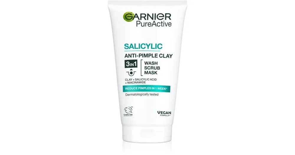 GarnierPure Active arctisztító gél, arcradír és maszk vegyes és zsíros bőrre Végkiárusítás