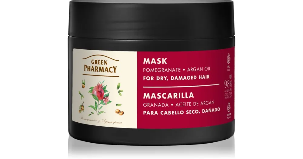 Green PharmacyArgan Oil & Pomegranate Care Mask ápoló maszk a károsult hajra Akció