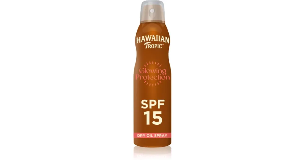 Kiárusítás Hawaiian TropicGlowing Protection Dry Oil Spray napvédő spray SPF 15