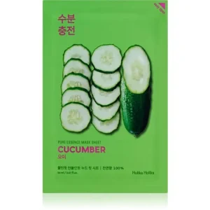 Vedd meg online Holika HolikaPure Essence Cucumber arcmaszk nyugtató hatással Érzékeny, bőrpírra hajlamos bőrre