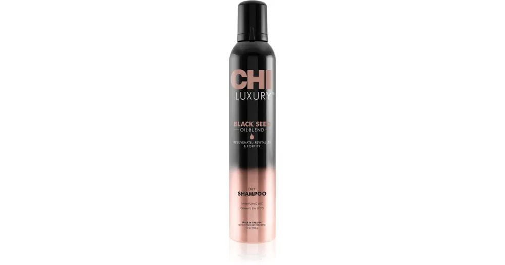 Újdonság CHILuxury Black Seed Oil Dry Shampoo matt száraz sampon dús hatásért