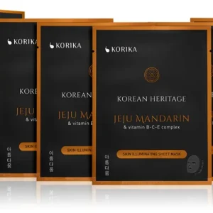 Korlátozott ajánlat KORIKAKorean Heritage Set of 5 Skin Illuminating Face Sheet Masks arcmaszk szett kedvezményes áron az élénk bőrért