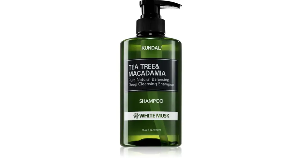 Expressz szállítás KUNDALTea Tree & Macadamia White Musk mélyen tisztító sampon frissítő hatással