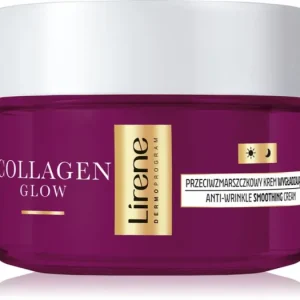 Népszerű LireneCollagen Glow 50+ tápláló fiatalító krém az arc kontúr vonalainak feszesítésére
