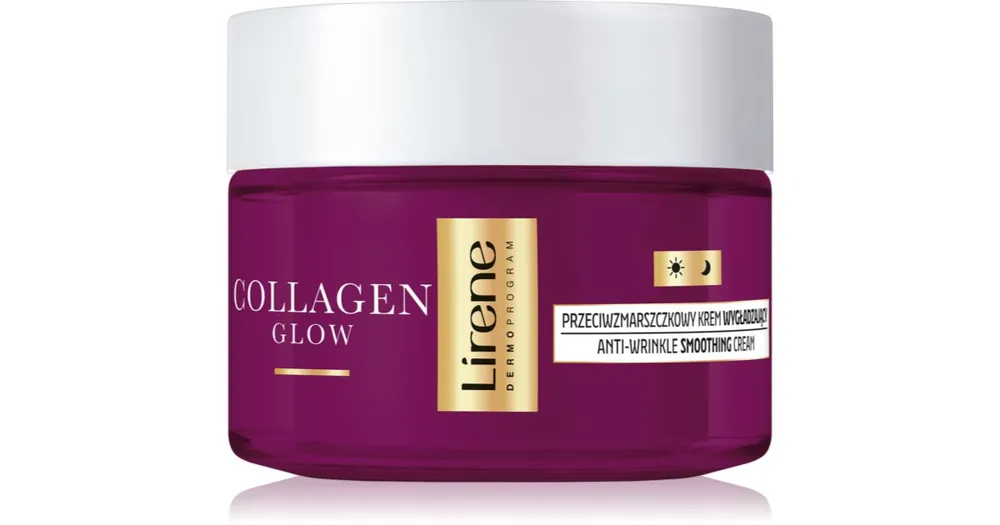 Népszerű LireneCollagen Glow 50+ tápláló fiatalító krém az arc kontúr vonalainak feszesítésére