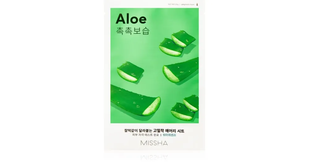 MisshaAiry Fit Aloe arcmaszk hidratáló és nyugtató hatással Kedvezményes ár