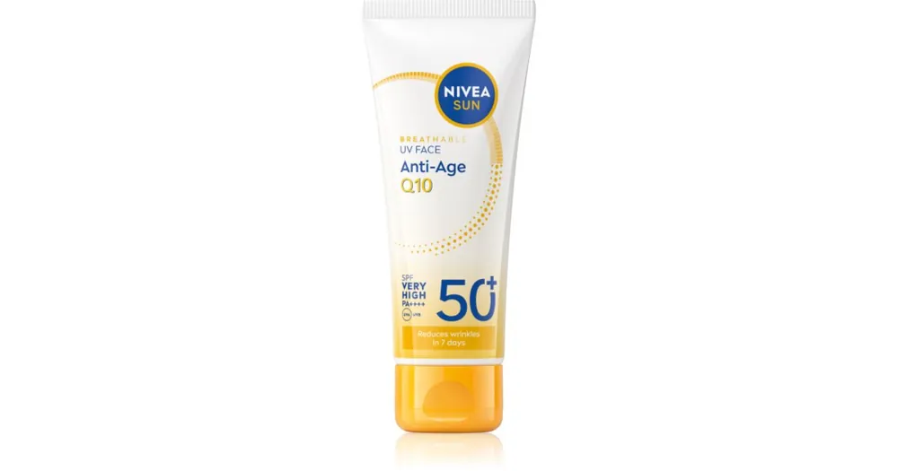 Alacsony ár NIVEASUN Anti-Age Q10 napozó arckrém ránctalanító hatással