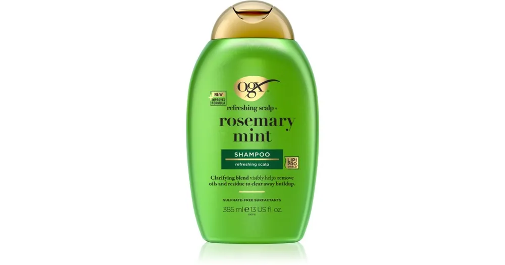 Korlátozott ajánlat OGXRosemary Mint tisztító sampon zsíros fejbőrre