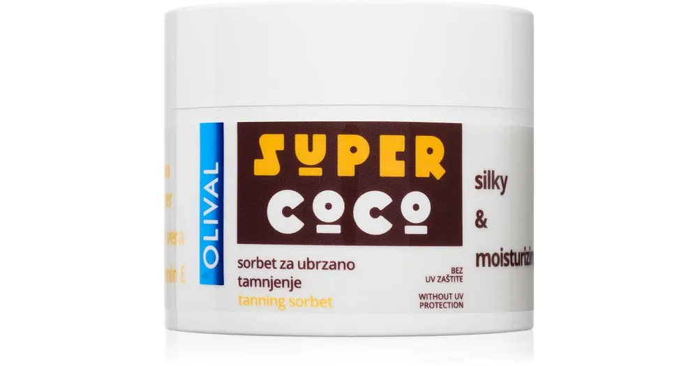 Szezonális akció OlivalSUPER Coco hidratáló test sorbet a gyors barnulásért