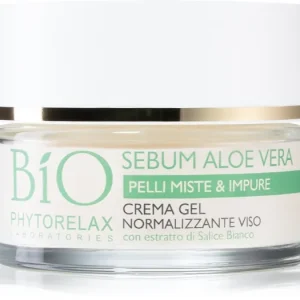 Biztonságos fizetés Phytorelax LaboratoriesBio Sebum Aloe Vera hidratáló géles krém a zsíros bőr redukálására