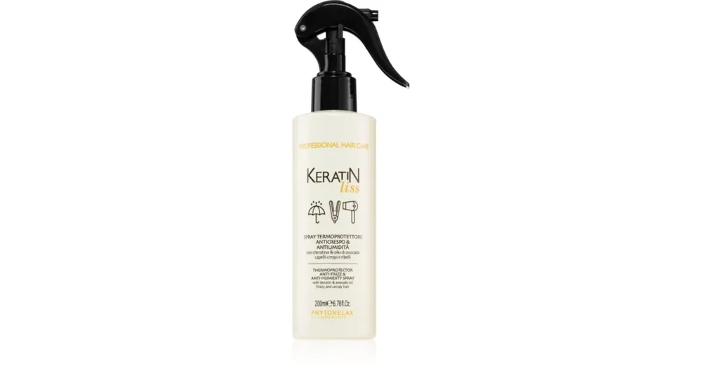 Vásárlói kedvenc Phytorelax LaboratoriesKeratin Liss védő spray hidratáló hatással a rakoncátlan és töredezett hajra
