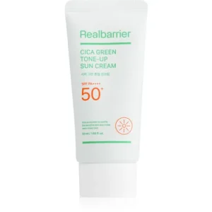 Akciós ár Real BarrierCica Green Tone-Up Sun Cream intenzív nyugtató és védő krém SPF 50+