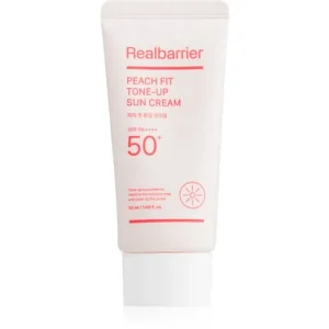 Real BarrierPeach Fit Tone-Up Sun Cream védő tonizáló krém arcra SPF 50+ Ne maradj le