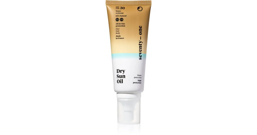 Ajánlat SeventyOneDry Sun Oil SPF30 védő és száraz napozó olaj arcra, testre és hajra