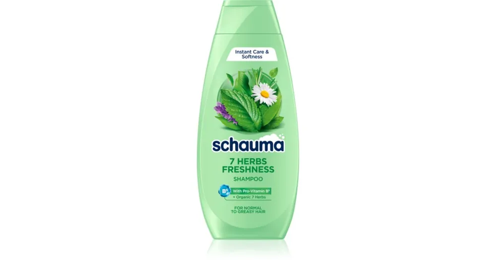 Utolsó esély SchwarzkopfSchauma 7 Herbs Freshness gyógynövényes sampon normál és zsíros hajra