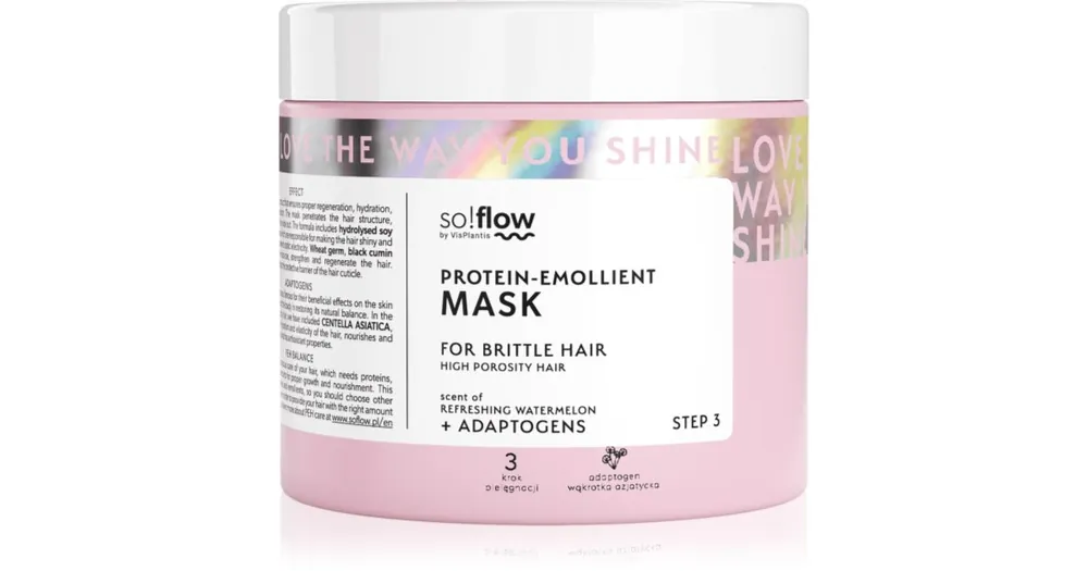 Korlátozott ajánlat so!flowHigh Porosity Hair Protein-Emollient Mask erősítő maszk a töredezett, károsult hajra