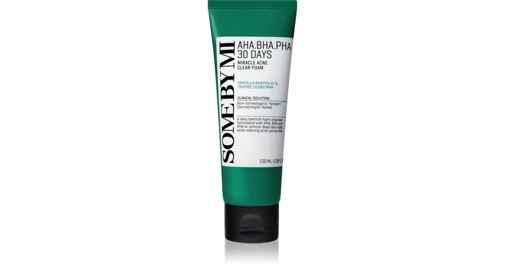 Some By MiAHA∙BHA∙PHA 30 Days Miracle Acne Clear Foam mélyisztító hab problémás és pattanásos bőrre Vásárlói kedvenc