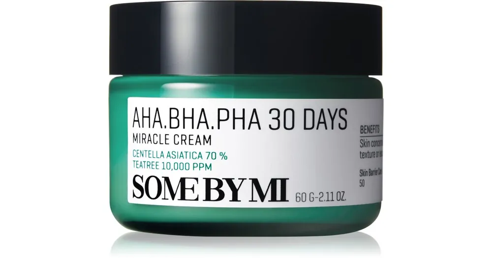 Vásárlói kedvenc Some By MiAHA∙BHA∙PHA 30 Days Miracle Cream multiaktív krém nyugtató hatással