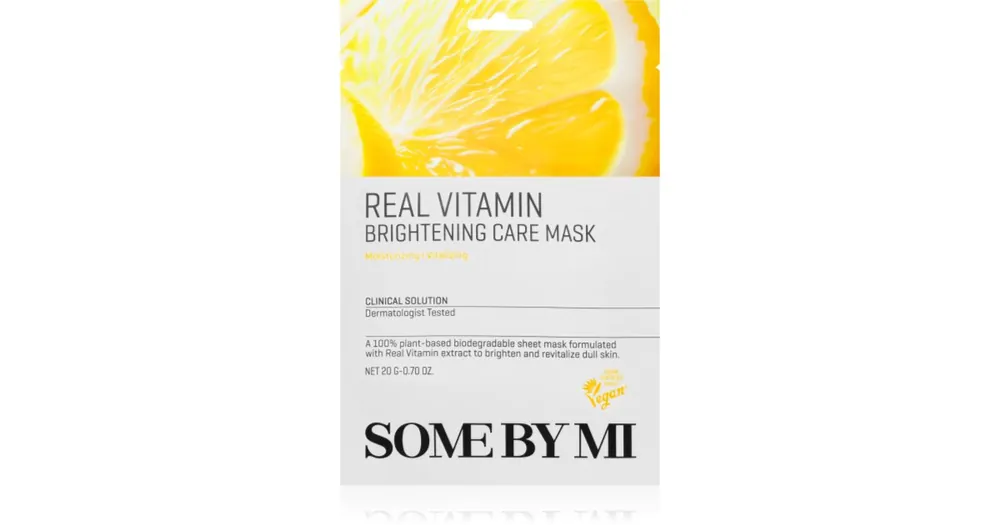 Akció Some By MiClinical Solution Vitamin Brightening Care Mask fehérítő gézmaszk antioxidáns hatású