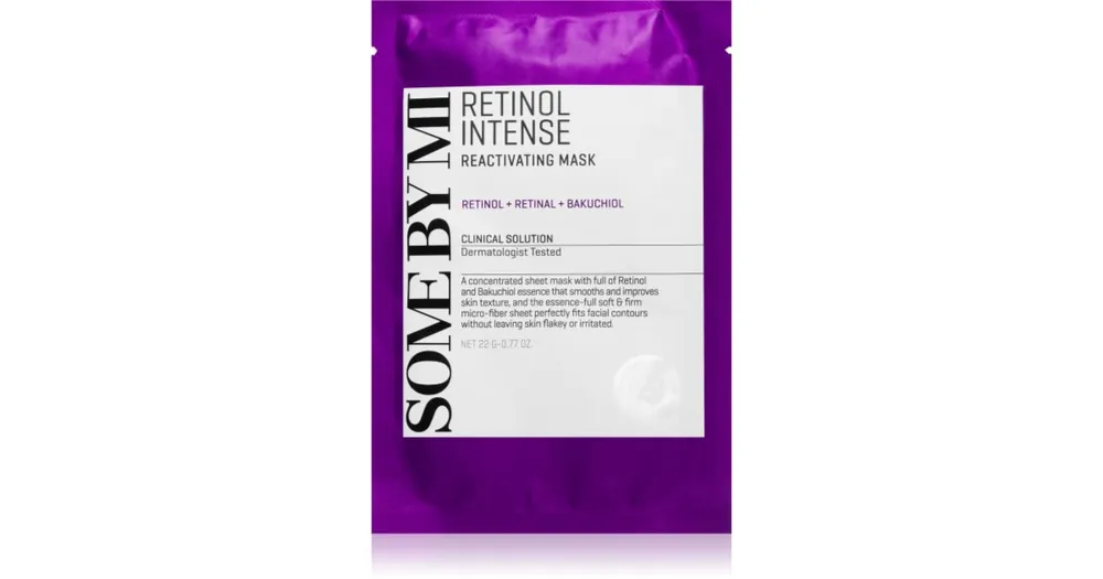 Biztonságos fizetés Some By MiRetinol Intense Reactivating Mask szövet arcmaszk a ráncok ellen érett bőrre