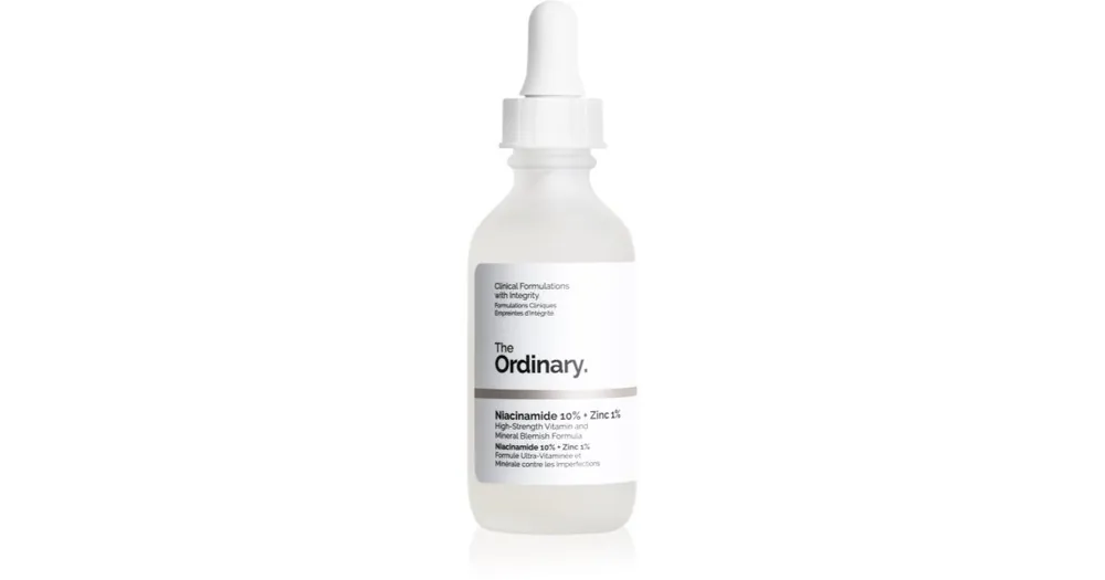 Akció The OrdinaryNiacinamide 10% + Zinc 1% fényesítő hatású arcszérum
