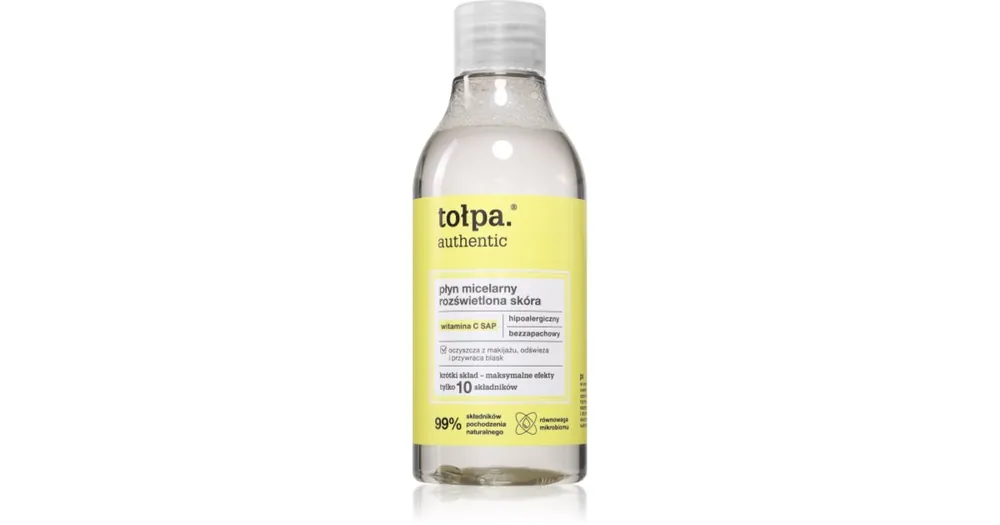 Exkluzív ajánlat TołpaAuthentic Micellar Liquid Illuminated Skin tisztító micellás víz