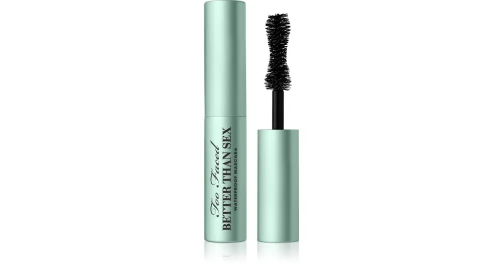 Too FacedBetter Than Sex Waterproof Mascara Travel Size vizálló szempillaspirál a dús pillákért Vásárlói kedvenc