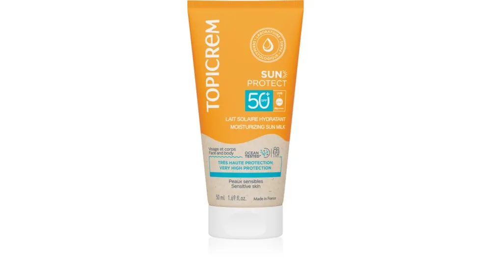 Olcsóbb TopicremSun Protect Moisturizing Sun Milk hidratáló napozótej SPF 50+