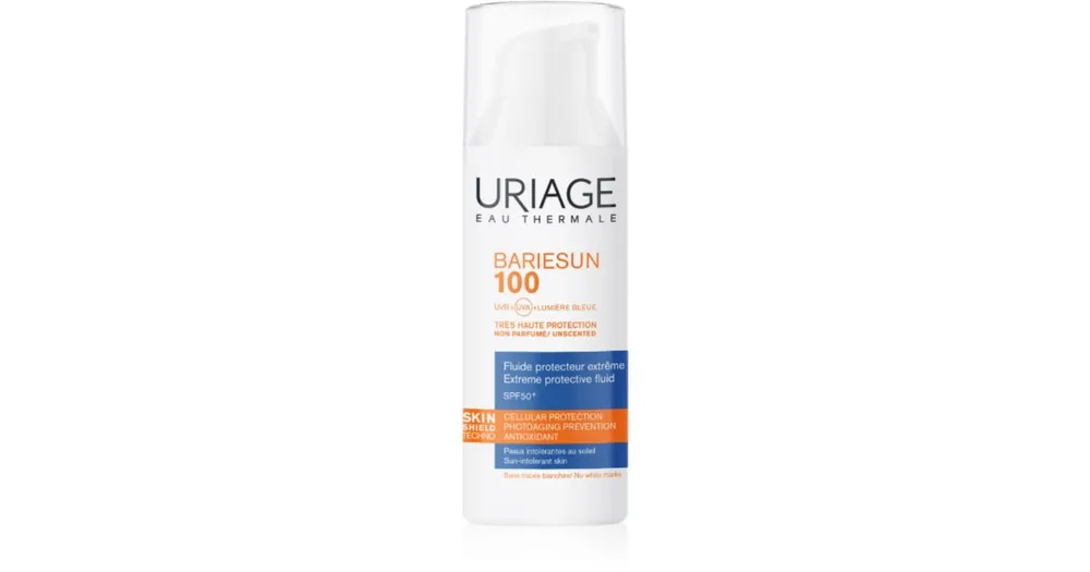 UriageBariésun 100 Extreme Protective Fluid SPF 50+ Védő folyadék nagyon érzékeny és intoleráns bőrre SPF 50+ Vedd meg online