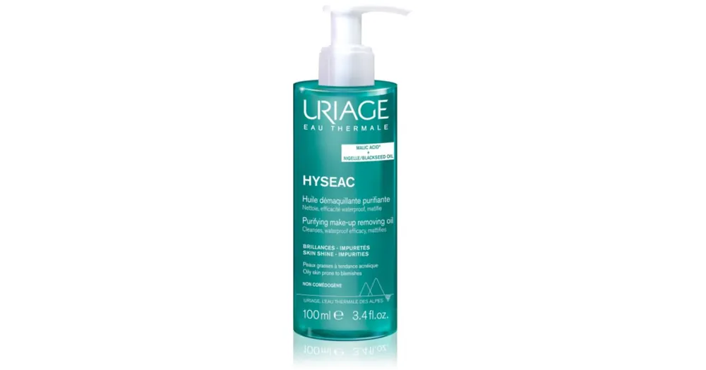 UriageHyseac Purifying Make-up Removing Oil tisztító olaj az aknéra hajlamos zsíros bőrre Azonnal elérhető
