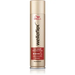 WellaWellaflex UV Hair Protection Hajlakk az extra erős tartásért a hajformázáshoz, melyhez magas hőfokot használunk Szuper ajánlat