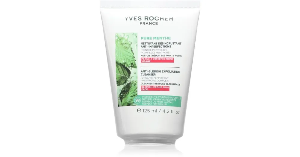 Rendeld meg most Yves RocherPure Menthe lágy tisztító gél peeling hatással