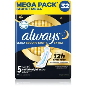 AlwaysUltra Secure Night Extra Size 5 egészségügyi betétek éjszakára Szuper ajánlat