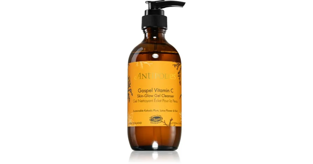AntipodesGospel Vitamin C Skin-Glow Gel Cleanser Fényesítő tisztító gél C vitamin Újdonság