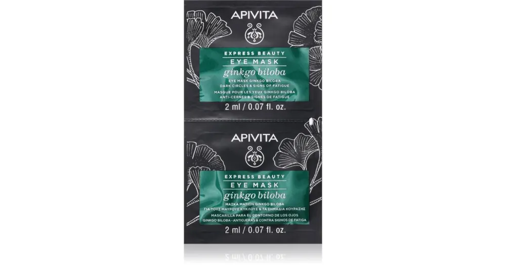 ApivitaExpress Beauty Eye Mask Gingko Biloba szemmaszk sötét karikákra Népszerű