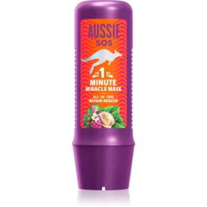 Olcsóbb Aussie1 Minute Miracle Repair Rescue intenzíven tápláló maszk száraz és sérült hajra