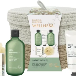 Baylis & HardingWellness. Energise ajándékszett Ginger, Lime & Basil Leaf Biztonságos fizetés
