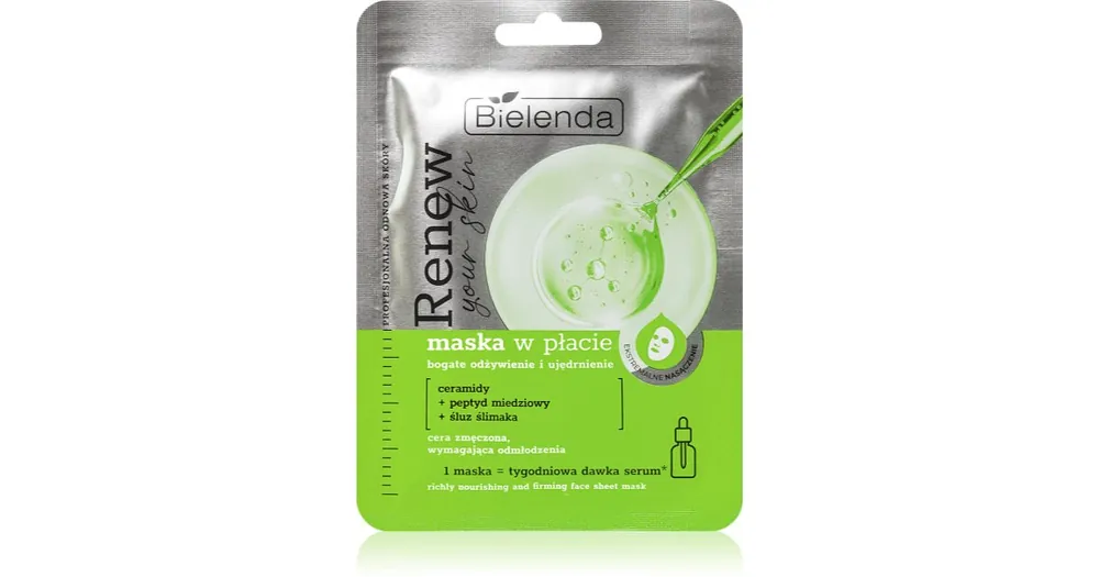 BielendaRenew Your Skin tápláló gézmaszk Kihagyhatatlan ajánlat