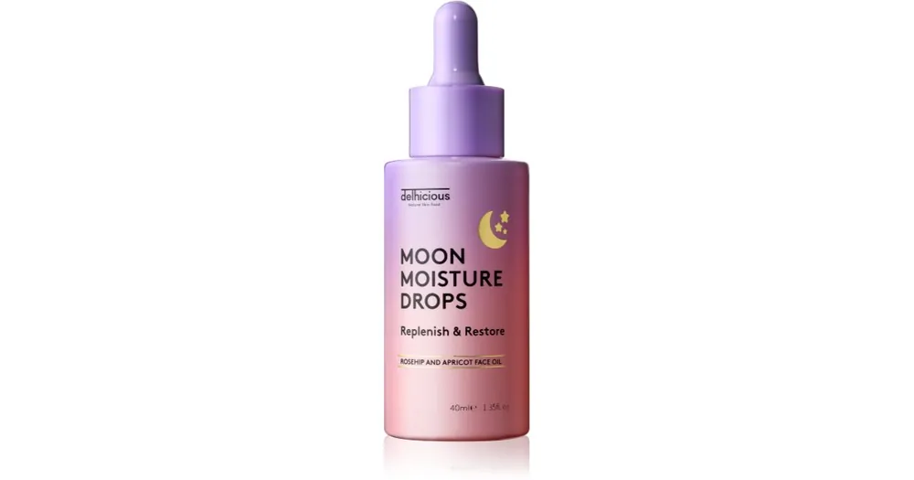 delhiciousMOON MOISTURE DROPS tápláló olajos szérum az arcbőr regenerálására és megújítására Gyors szállítás