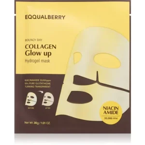 EQQUALBERRYCollagen Glow Up Hydrogel Mask hidratáló és élénkítő arcmaszk géles textúrájú Kihagyhatatlan ajánlat
