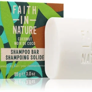 Csak ma Faith In NatureCoconut & Shea Butter organikus szilárd sampon hidratálást és fényt biztosít