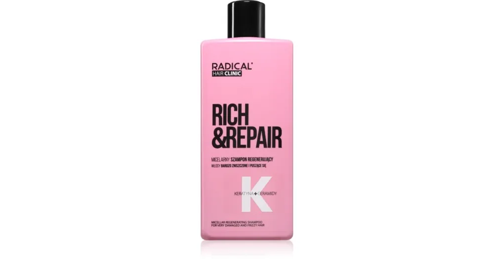 Vedd meg online FarmonaHair Clinic Micellar Regenerating Shampoo micellás sampon a sérült, töredezett hajra