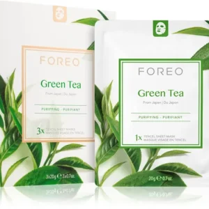 FOREOFarm to Face Sheet Mask Green Tea arcmaszk nyugtató hatással kombinált bőrre Azonnali szállítás
