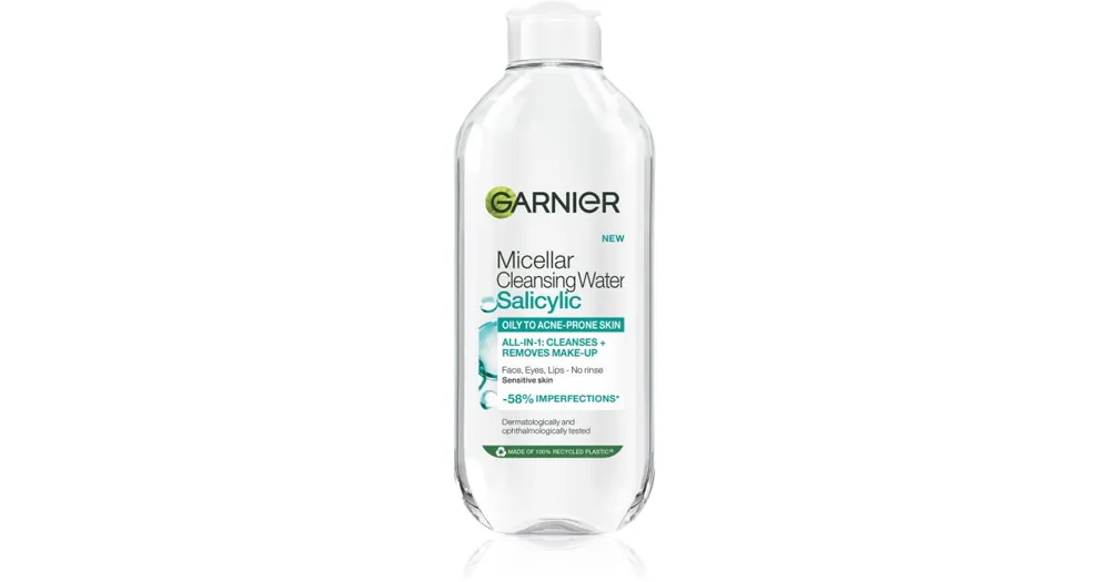 GarnierSalicylic Micellar Cleansing Water micellás víz normál és száraz, érzékeny bőrre szalicilsavval Szuper ajánlat
