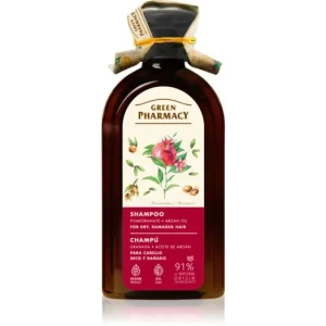 Vásárlói kedvenc Green PharmacyArgan Oil & Pomegranate Shampoo sampon száraz és sérült hajra Argán olajjal