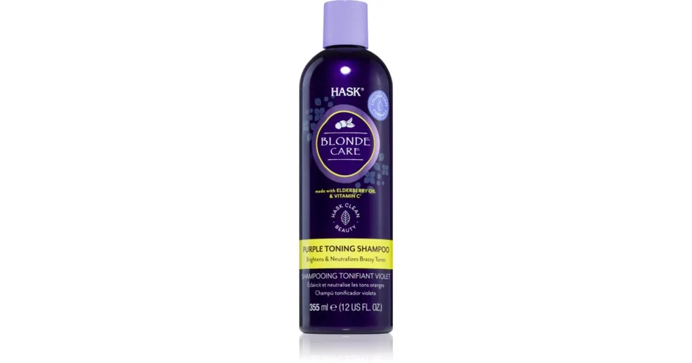 HASKBlonde Care Purple Shampoo lila sampon semlegesíti a sárgás tónusokat Újdonság