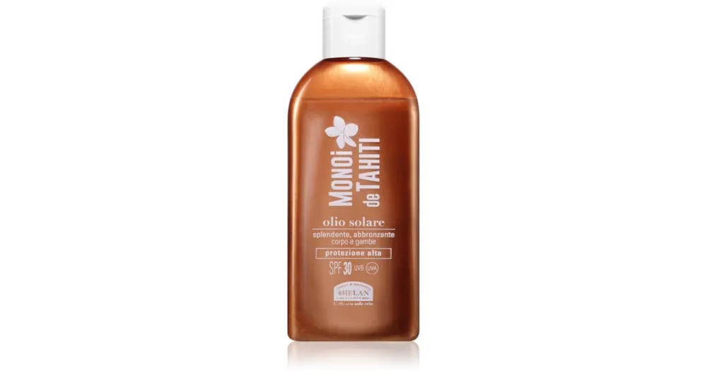 HelanMONOÏ de TAHITI Shiny Suntan Oil SPF30 védő olaj napozáshoz Biztonságos fizetés